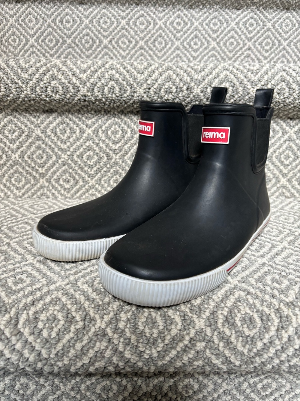 Reima Kids' Black Waterproof Ankle Rain Boots